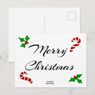 Cartes Pour Fêtes Annuelles Christmas Wishes Postcard