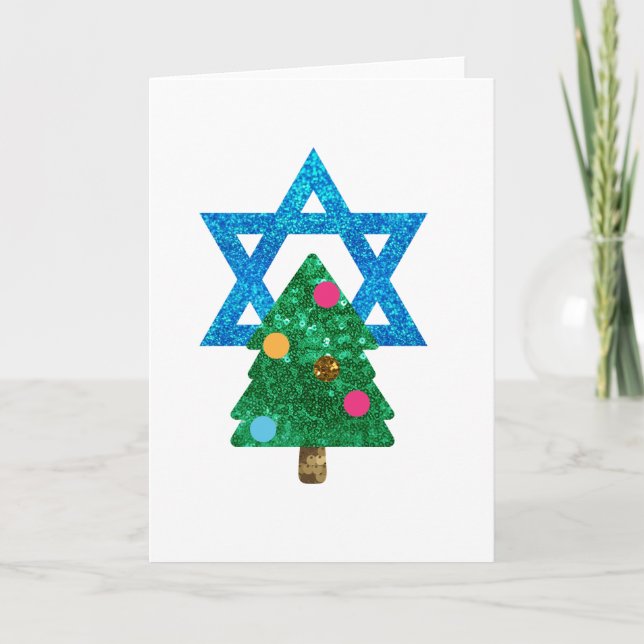 Cartes Pour Fêtes Annuelles christmukkah hanoukka (Devant)