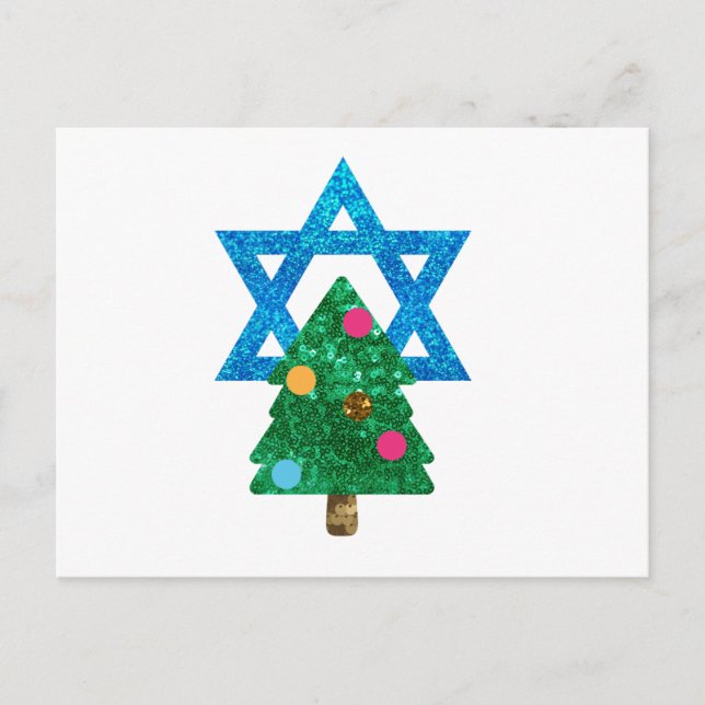 Cartes Pour Fêtes Annuelles christmukkah hanoukka (Devant)