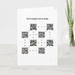 Cartes Pour Fêtes Annuelles Chromatic Cube for Guitar