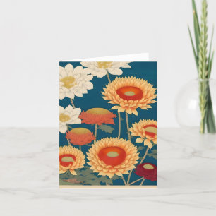 Cartes Pour Fêtes Annuelles Chrysanthème B étude en japonais