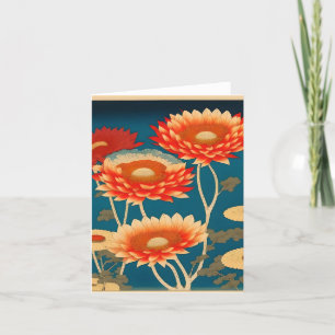 Cartes Pour Fêtes Annuelles Chrysanthemum D Étude en japonais