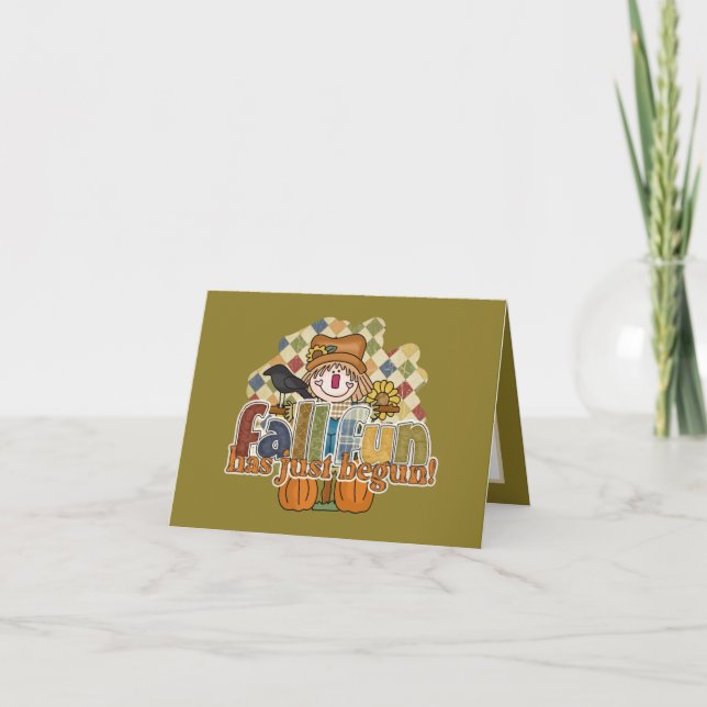 Cartes Pour Fêtes Annuelles Chute amusante Épouvantail saisonnier ajouter un s (Devant)
