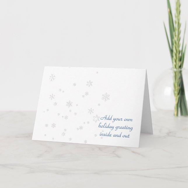 Cartes Pour Fêtes Annuelles Chute de neige paisible (Devant)