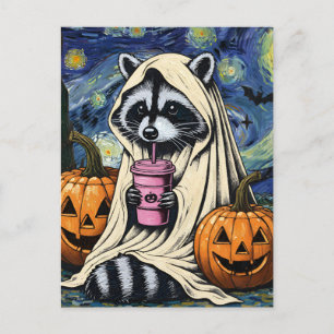 Cartes Pour Fêtes Annuelles Chute Halloween Ghost Citrouille Raccoon Costume S