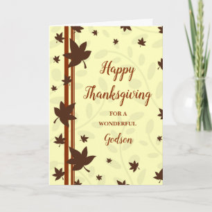 Cartes Pour Fêtes Annuelles Chutes Bon thanksgiving Godson