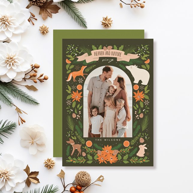 Cartes Pour Fêtes Annuelles Ciel et nature Chanter Bois Animaux 2Photo (Créateur téléchargé)