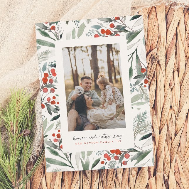 Cartes Pour Fêtes Annuelles Ciel & Nature Chanter classique Photo de Noël (Créateur téléchargé)