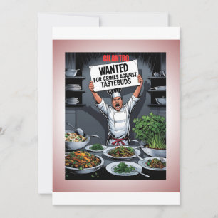 Cartes Pour Fêtes Annuelles Cilantro - Recherché pour les crimes contre les Ta