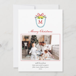 Cartes Pour Fêtes Annuelles Cimetière Monogramme avec citrons Photo de Noël