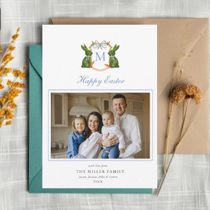 Cartes Pour Fêtes Annuelles Cimetière monogramme avec lapin opiaire Photo Pâqu