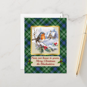 Cartes Pour Fêtes Annuelles Cimier noir et tarte avec Robin Personnalisé