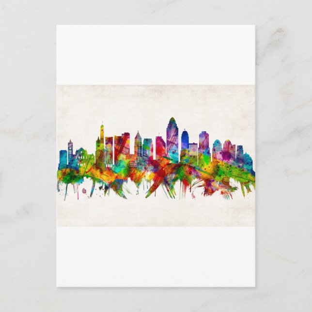 Cartes Pour Fêtes Annuelles Cinnati Ohio Skyline (Devant)