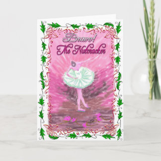 Cartes Pour Fêtes Annuelles Cintrage de ballerine de casse-noix avec le