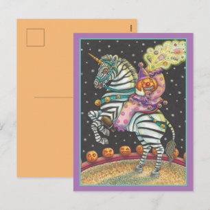 Cartes Pour Fêtes Annuelles CIRCUS DE COURSE, Halloween ZEBRA