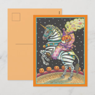 Cartes Pour Fêtes Annuelles CIRCUS DE COURSE, Halloween ZEBRA
