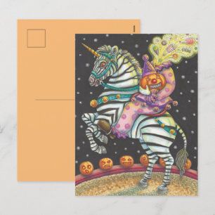 Cartes Pour Fêtes Annuelles CIRCUS DE COURSE, Halloween ZEBRA