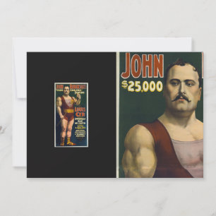 Cartes Pour Fêtes Annuelles Cirque Strongman et perle de plongée