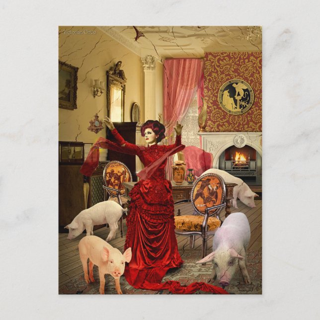 Cartes Pour Fêtes Annuelles Cirque victorienne (Devant)