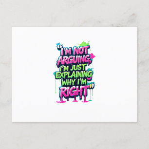 Cartes Pour Fêtes Annuelles Citation amusante Gras Neon Graffiti Design