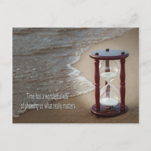 Cartes Pour Fêtes Annuelles Citation avec minuteur sur la plage