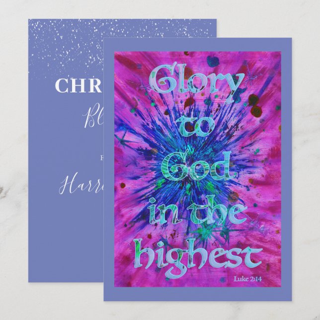 Cartes Pour Fêtes Annuelles Citation biblique de Noël (Devant / Derrière)
