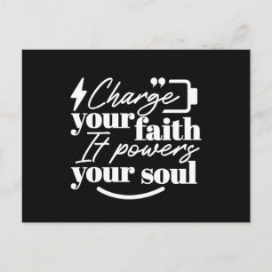 Cartes Pour Fêtes Annuelles Citation chrétienne motivante – Rechargez votre fo