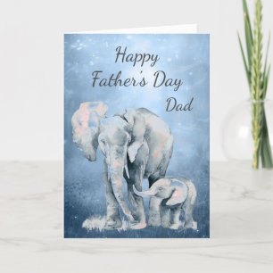 Cartes Pour Fêtes Annuelles Citation d'amour de la mère Eléphant & Fête des pè
