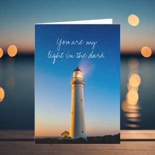 Cartes Pour Fêtes Annuelles Citation d'amour romantique du phare Saint-Valenti