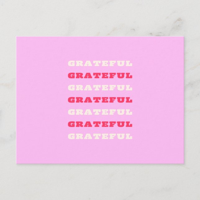 Cartes Pour Fêtes Annuelles Citation de gratitude, de remerciement et de grati (Devant)