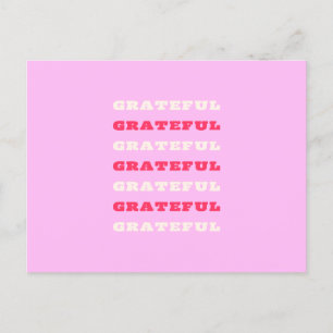 Cartes Pour Fêtes Annuelles Citation de gratitude, de remerciement, rose, Vaca