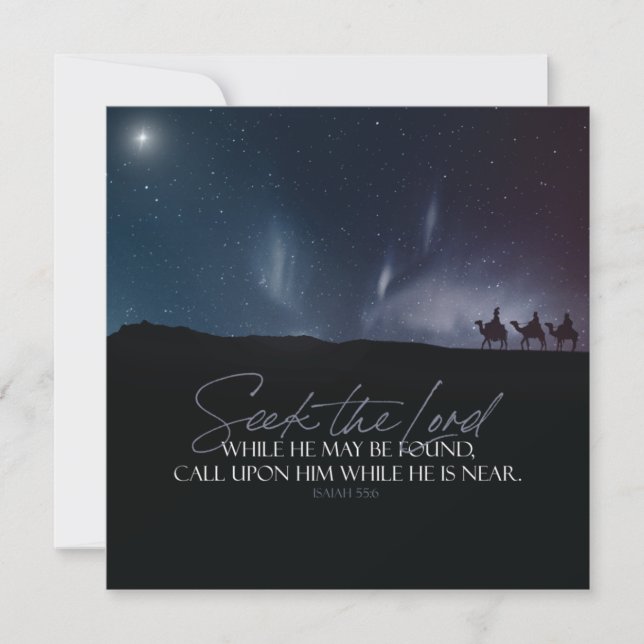 Cartes Pour Fêtes Annuelles Citation de la Bible de Noël (Devant)