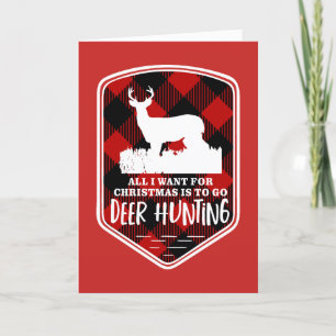 Cartes Pour Fêtes Annuelles Citation de la chasse aux cerfs de Noël Sports en 