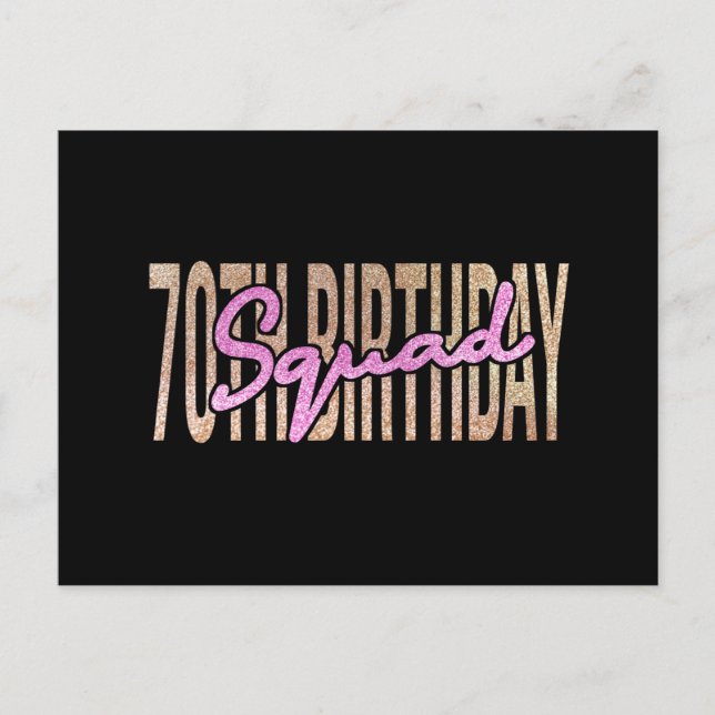 Cartes Pour Fêtes Annuelles Citation de l'équipe du 70e anniversaire (Devant)