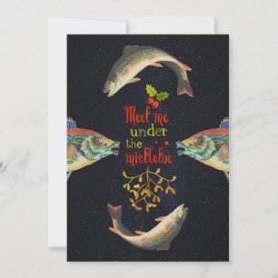 Cartes Pour Fêtes Annuelles Citation de Noël avec poisson dans l'espace