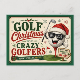 Cartes Pour Fêtes Annuelles Citation de Noël drôle pour golfeurs