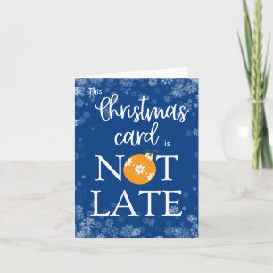 Cartes Pour Fêtes Annuelles Citation de Noël hilarante et retardée Rétro Bleu 