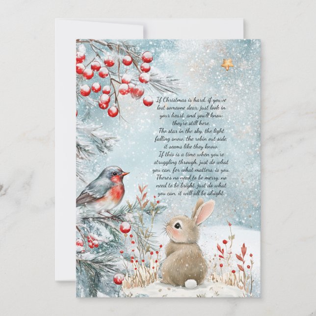 Cartes Pour Fêtes Annuelles Citation de Noël "Tout ira bien" (Devant)