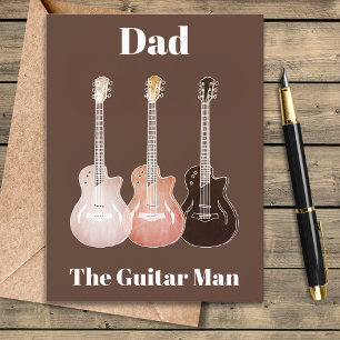 Cartes Pour Fêtes Annuelles Citation de Papa The Guitar Man