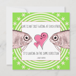 Cartes Pour Fêtes Annuelles Citation de Saint Exupéry pour les amoureux unique