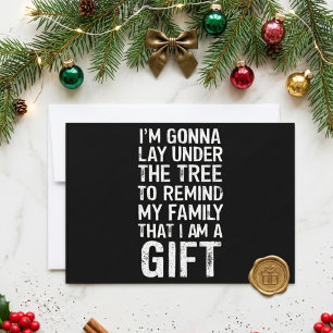 Cartes Pour Fêtes Annuelles Citation drôle de Noël pour la famille : Allongez-