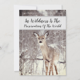 Cartes Pour Fêtes Annuelles Citation Faune Vacances hivernales de cerfs de boi