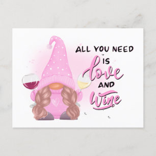 Cartes Pour Fêtes Annuelles Citation Gnome Vin