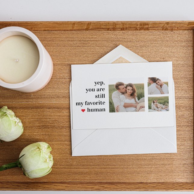 Cartes Pour Fêtes Annuelles Citation romantique du collage moderne (Créateur téléchargé)