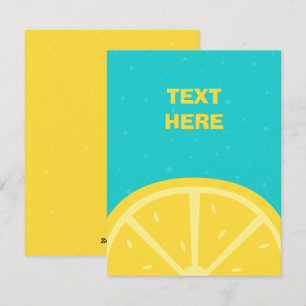 Cartes Pour Fêtes Annuelles citron jaune frais