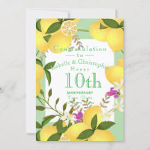 Citron Squeeze Mariage Anniversaire Vert
