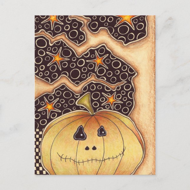 Cartes Pour Fêtes Annuelles Citrouille de Halloween (Devant)