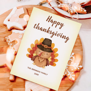 Cartes Pour Fêtes Annuelles Citrouille de l'automne Gobble Thanksgiving