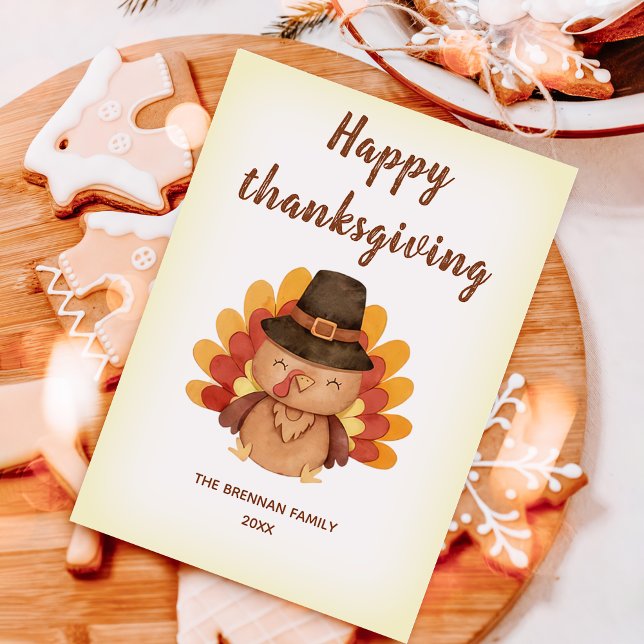 Cartes Pour Fêtes Annuelles Citrouille de l'automne Gobble Thanksgiving (Créateur téléchargé)