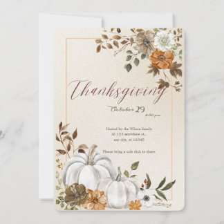 Cartes Pour Fêtes Annuelles Citrouille de Thanksgiving & Automne